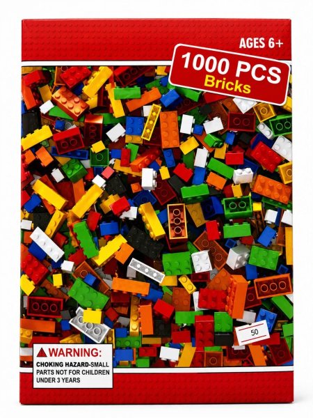 علبه ليجو الف قطعه1000 pcs bricks